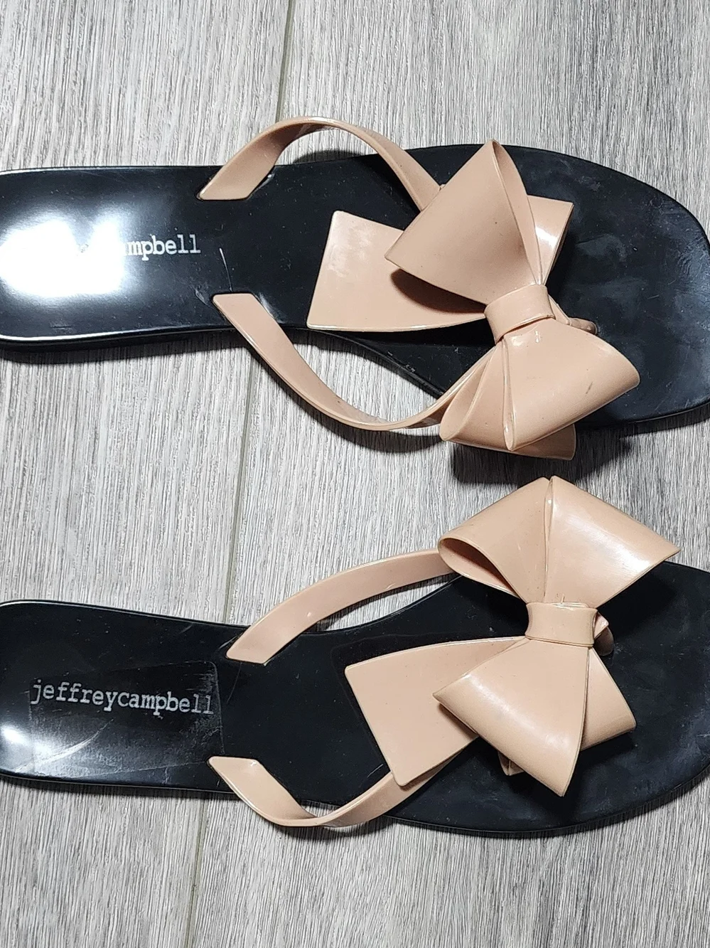 Jeffrey Campbell Sugary Jelly Blush Pink Thong Sandals Womens Size 9